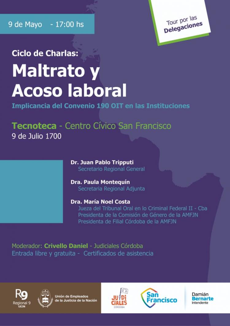 Se realizará una charla sobre maltrato y acoso laboral