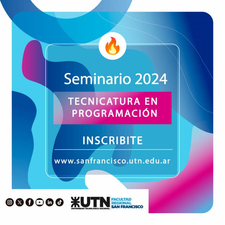Inscripciones abiertas a la Tecnicatura Universitaria en Programación de la UTN