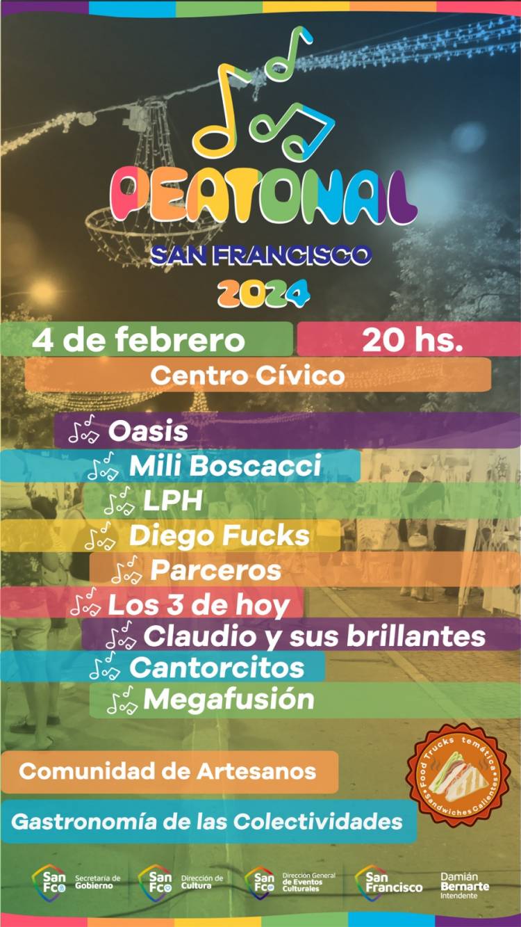 El ciclo de verano Peatonal San Francisco se prepara para su quinta noche