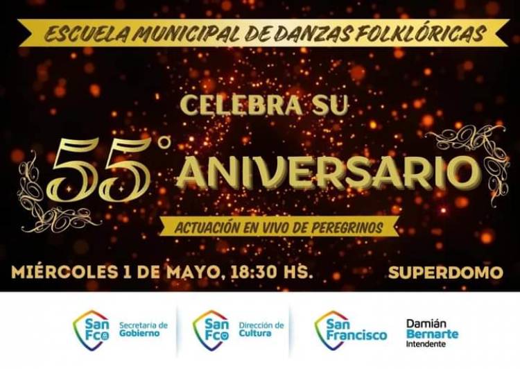 La Escuela Municipal de Danzas Folklórica festeja su 55° aniversario con un festival en la Plaza