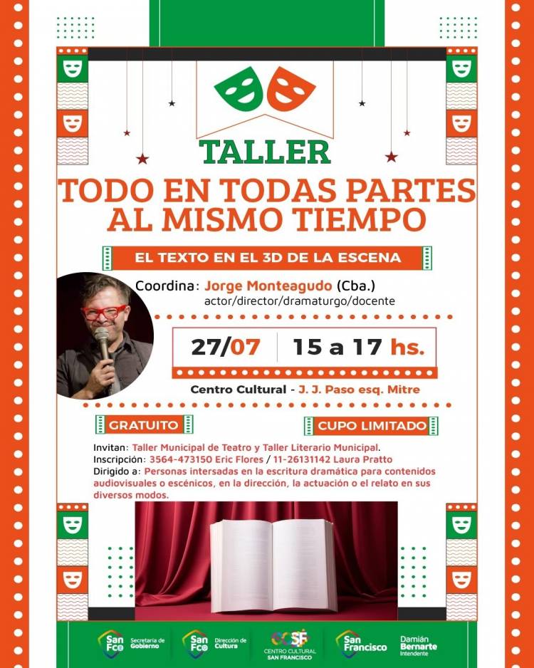 Taller sobre texto, cuerpo y escena: “Todo en todas partes al mismo tiempo”, facilita Jorge Monteagudo