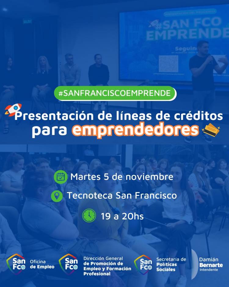 A través de diferentes acciones, San Francisco busca generar una comunidad de emprendedores