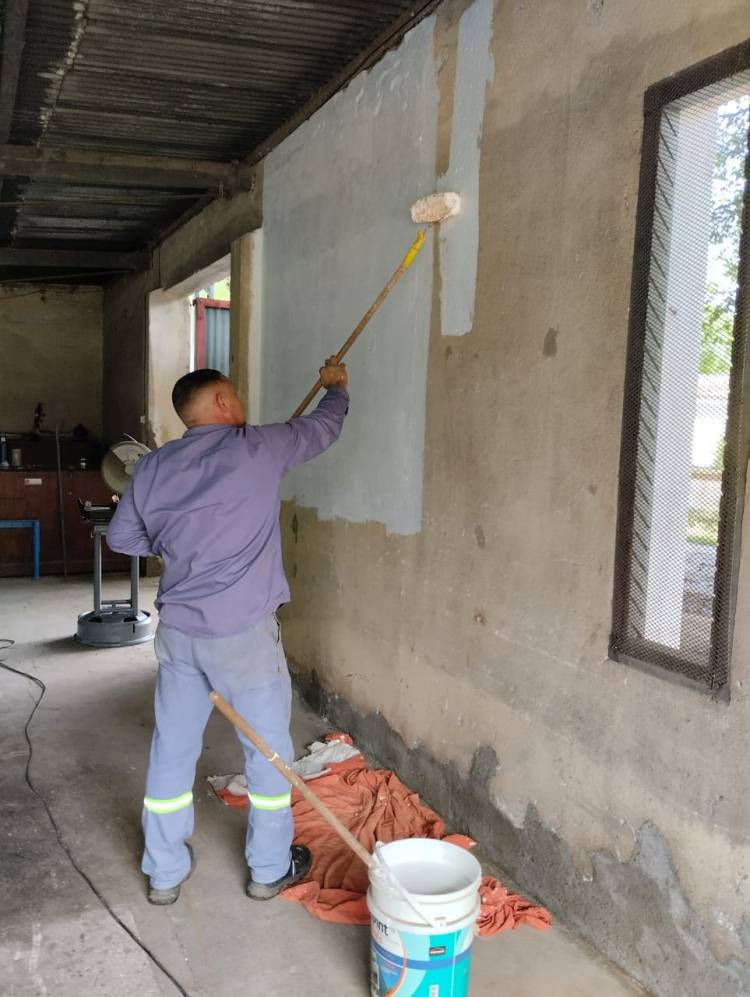 Realizan tareas de mantenimiento en la planta potabilizadora de Amos