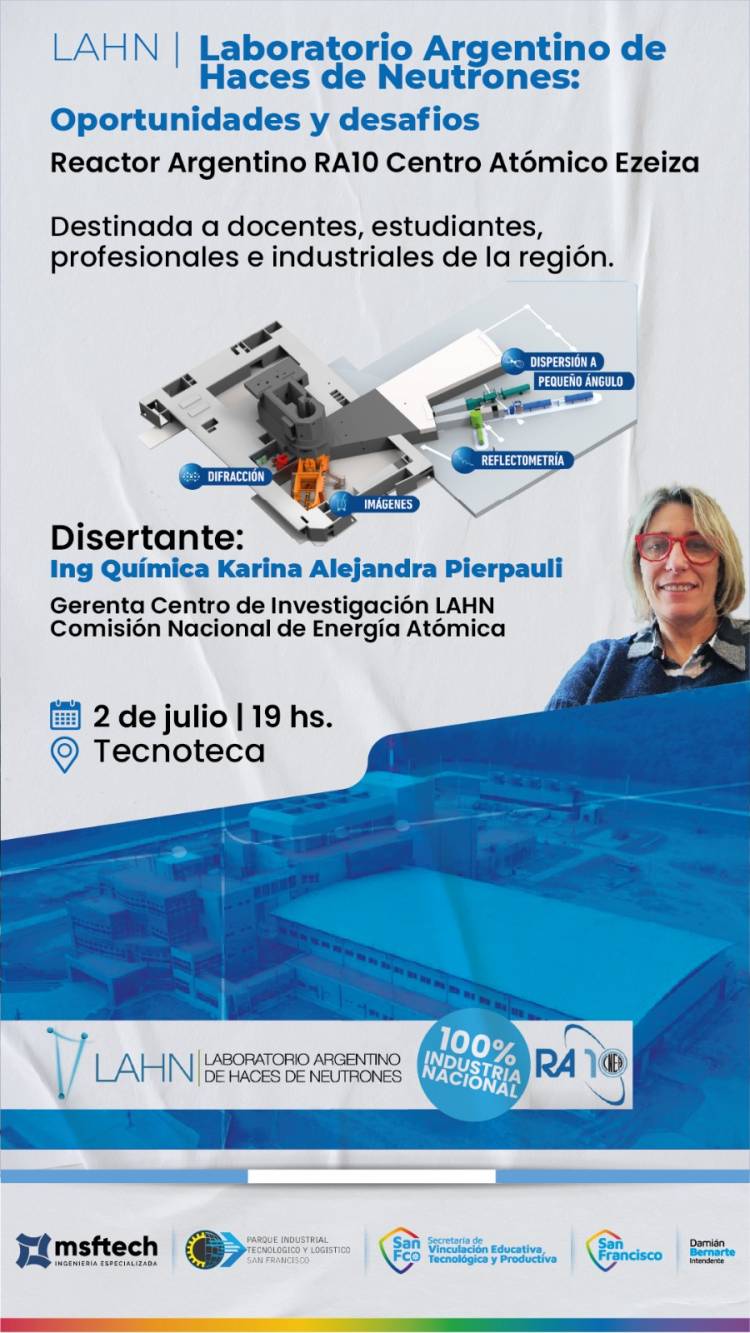 Reactor Argentino RA10: se realizará una capacitación gratuita sobre oportunidades y desafíos en investigaciones de vanguardia