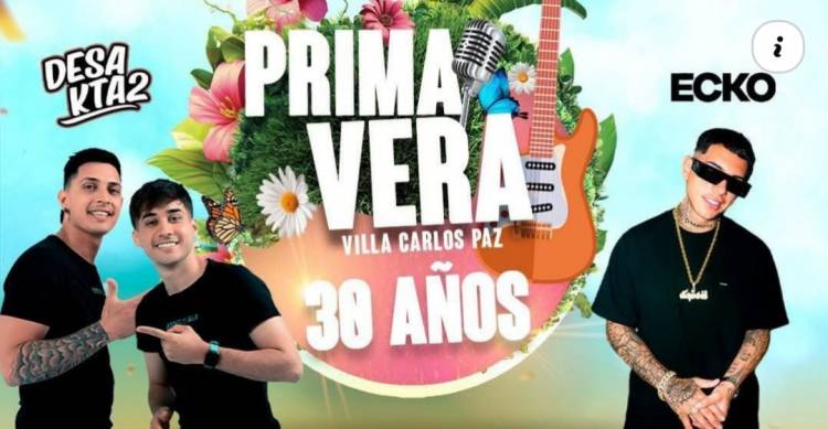 Confirman primeros artistas para la Fiesta de la Primavera de Carlos Paz