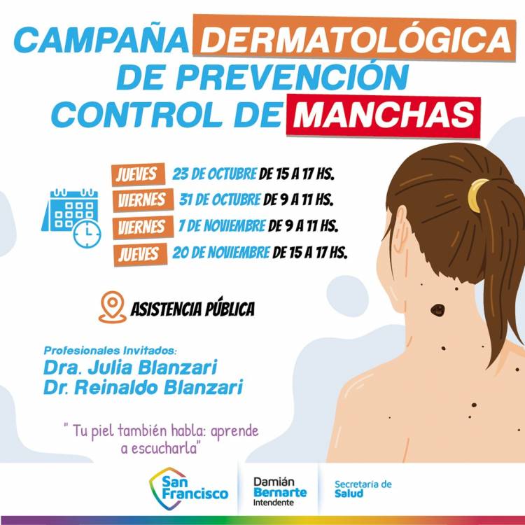 Municipio impulsa campaña “Tu piel también habla: aprendé a escucharla”