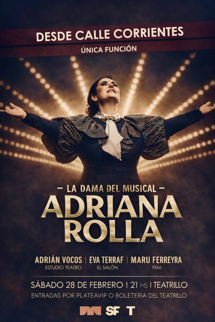 Adriana Rolla llega a San Francisco con un homenaje a los grandes musicales