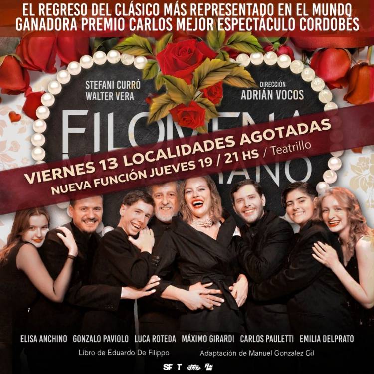 “Filomena Marturano”: por localidades agotadas, nueva función en El Teatrillo