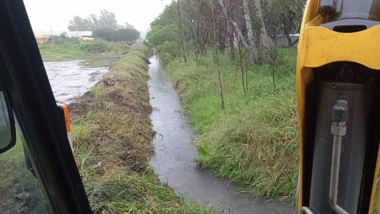 Con 140 mm de lluvia en los últimos días los canales de desagües funcionaron a la perfección