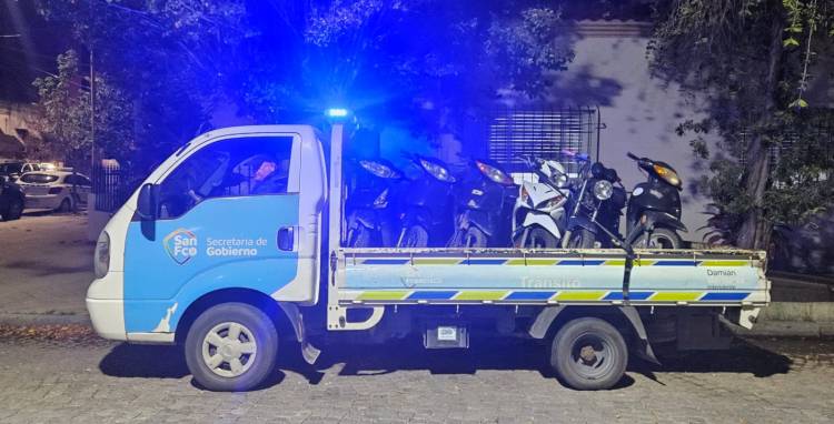 Se incautaron 19 motovehículos en operativo de control vehicular