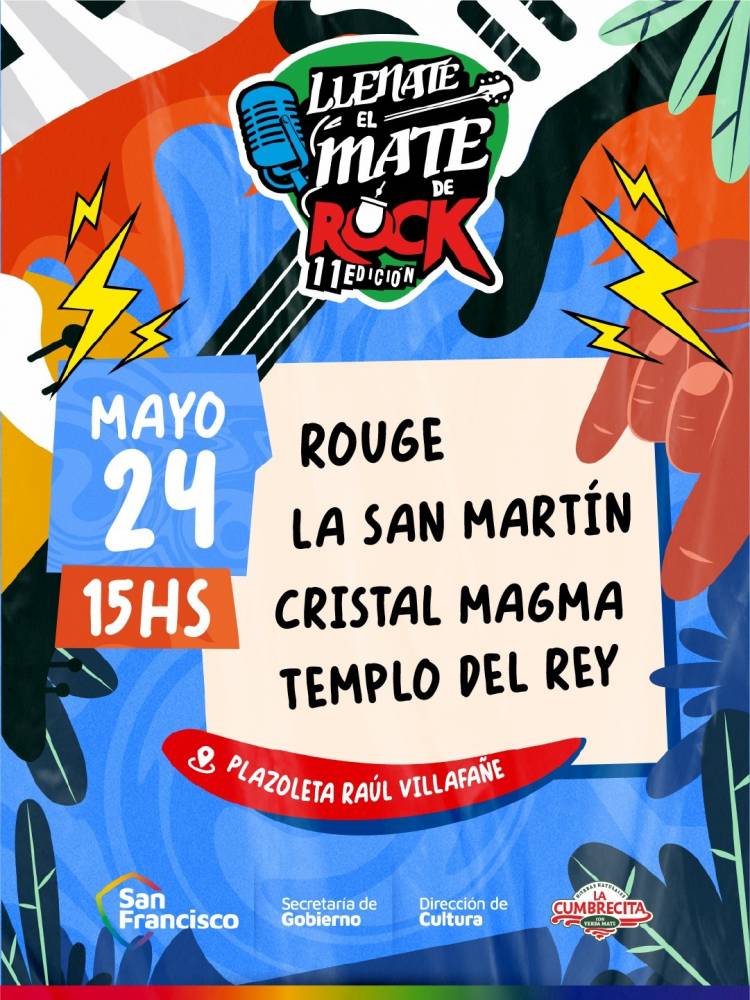 Nueva jornada del “Llenate el Mate de Rock” este domingo